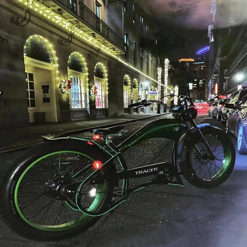 Tracer 800W 26" Twenty5 Chopper Cruiser Electric Bike MB-EB-TWENTY5-GT-MBK/ GRN