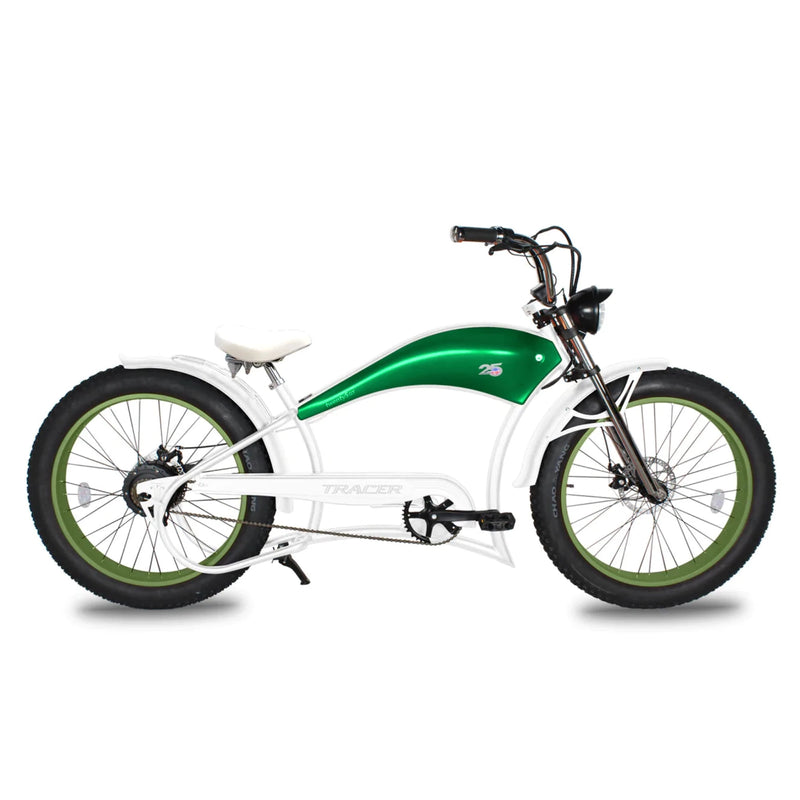 Tracer 800W 26" Twenty5 Chopper Cruiser Electric Bike MB-EB-TWENTY5-GT-MBK/ GRN