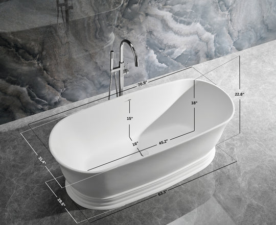 Ancerre Designs Heritage Freestanding Solid Surface Bathtub