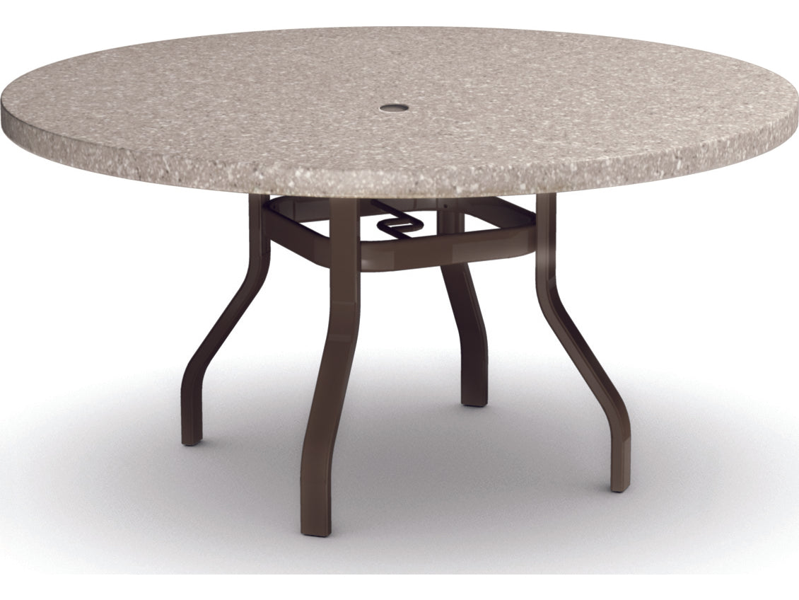 Homecrest Shadow Rock Aluminum 48'' Round Counter Table with Umbrella Hole