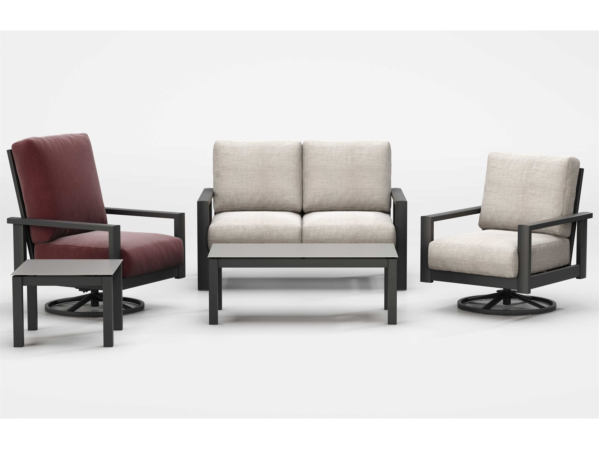 Homecrest Elements Cushion Aluminum Swivel Rocker Lounge Chair