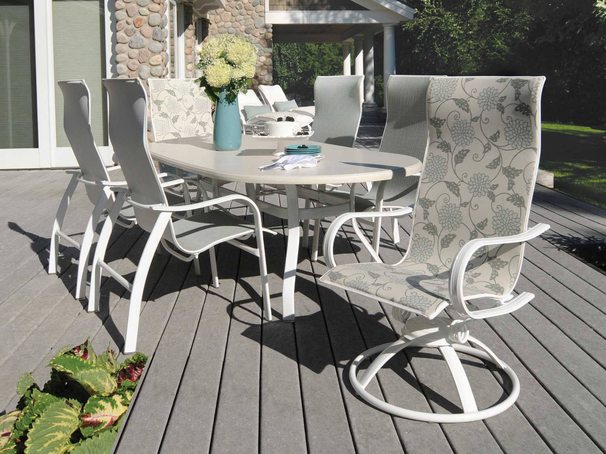 Homecrest Holly Hill Sling Aluminum Dining 7 PC Set