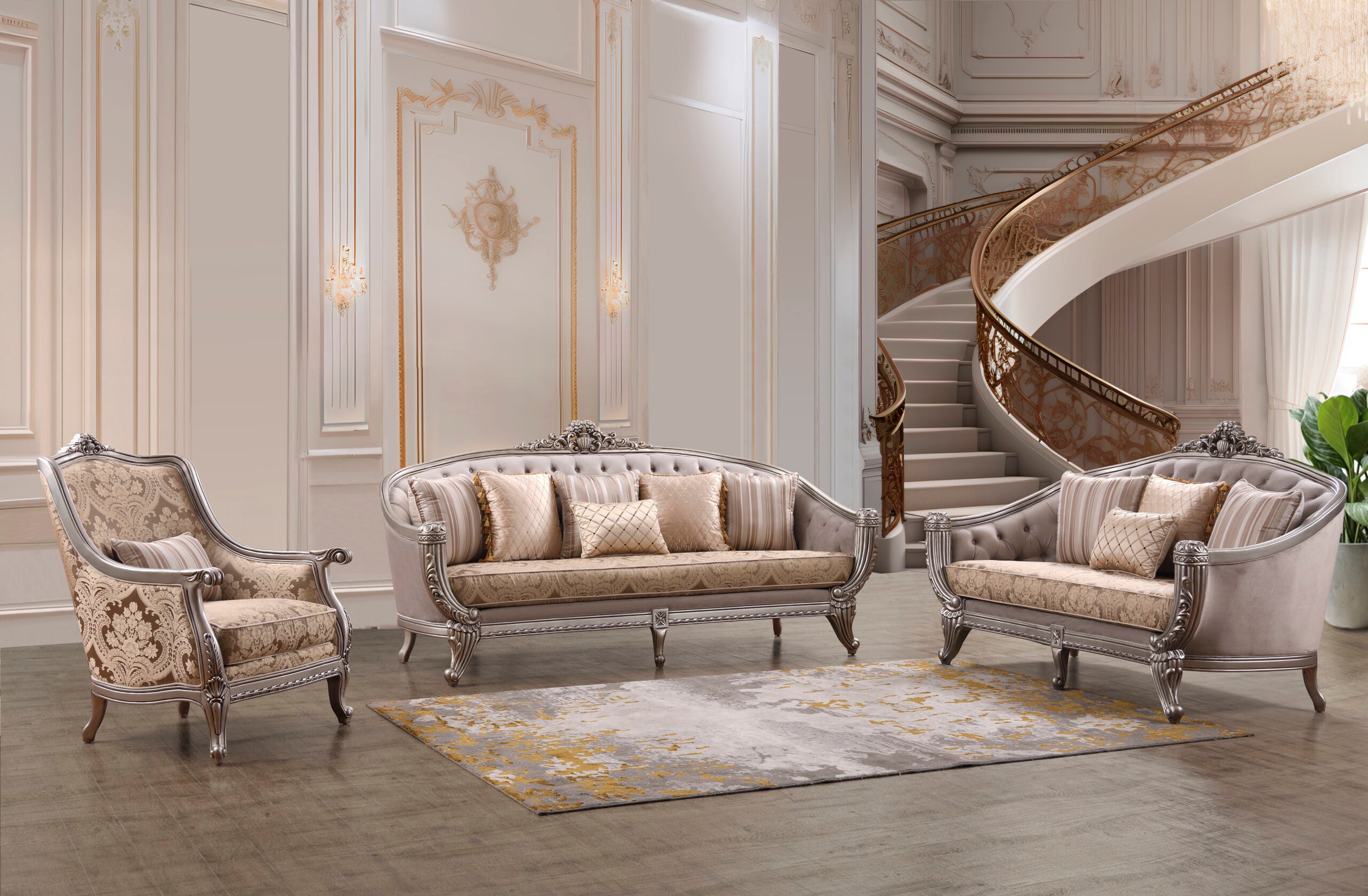 Homey Design Inc HD-217 – 3PC Sofa Set