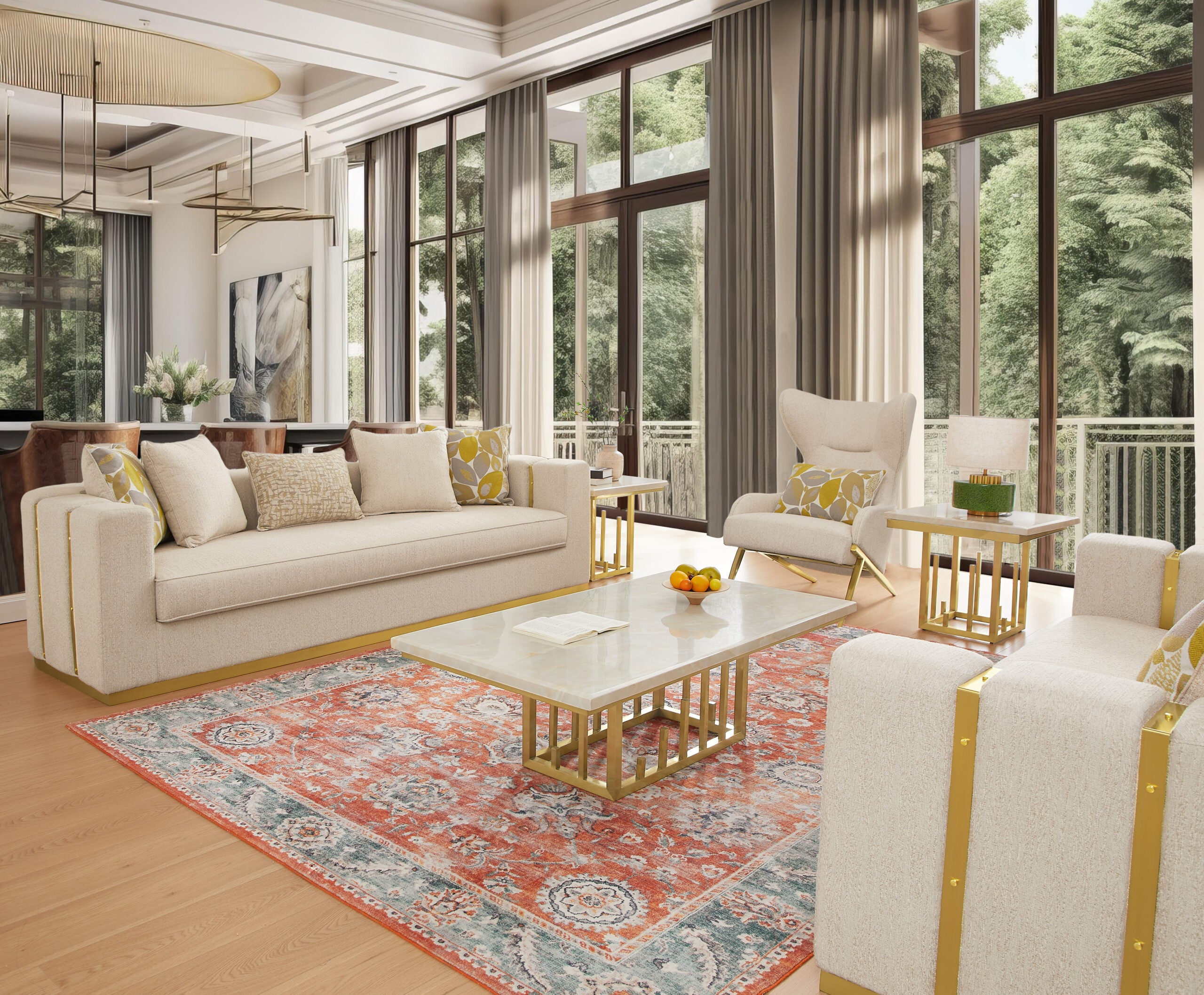 Homey Design Inc HD-3183 – 3PC Sofa Set