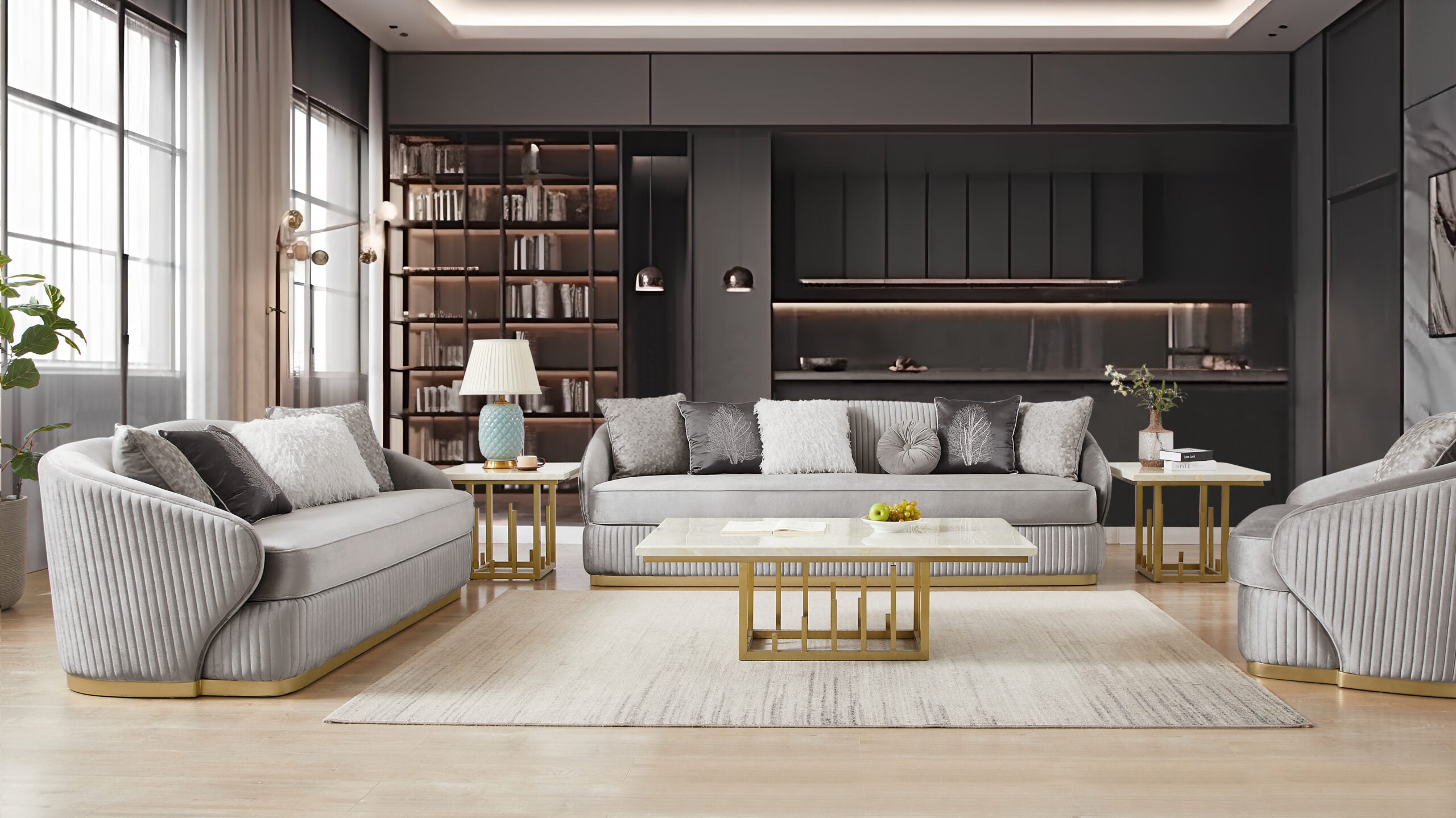 Homey Design Inc HD-7008 – 3PC Sofa Set