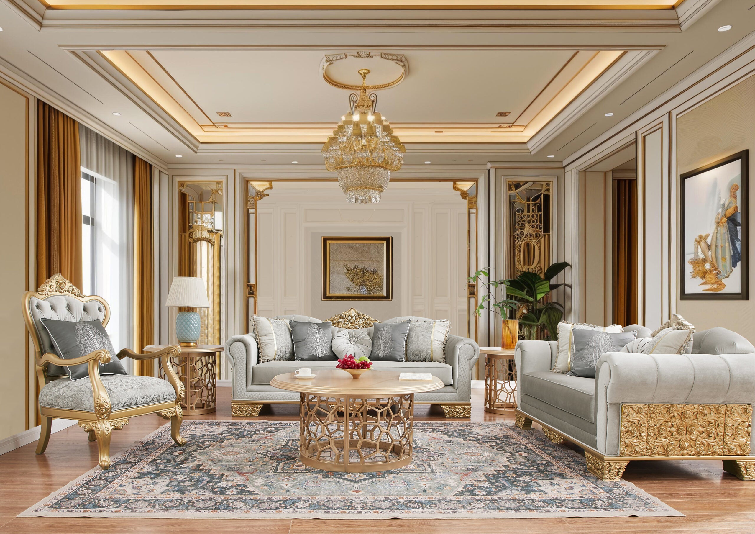 Homey Design Inc HD-9041 – 3PC Sofa Set