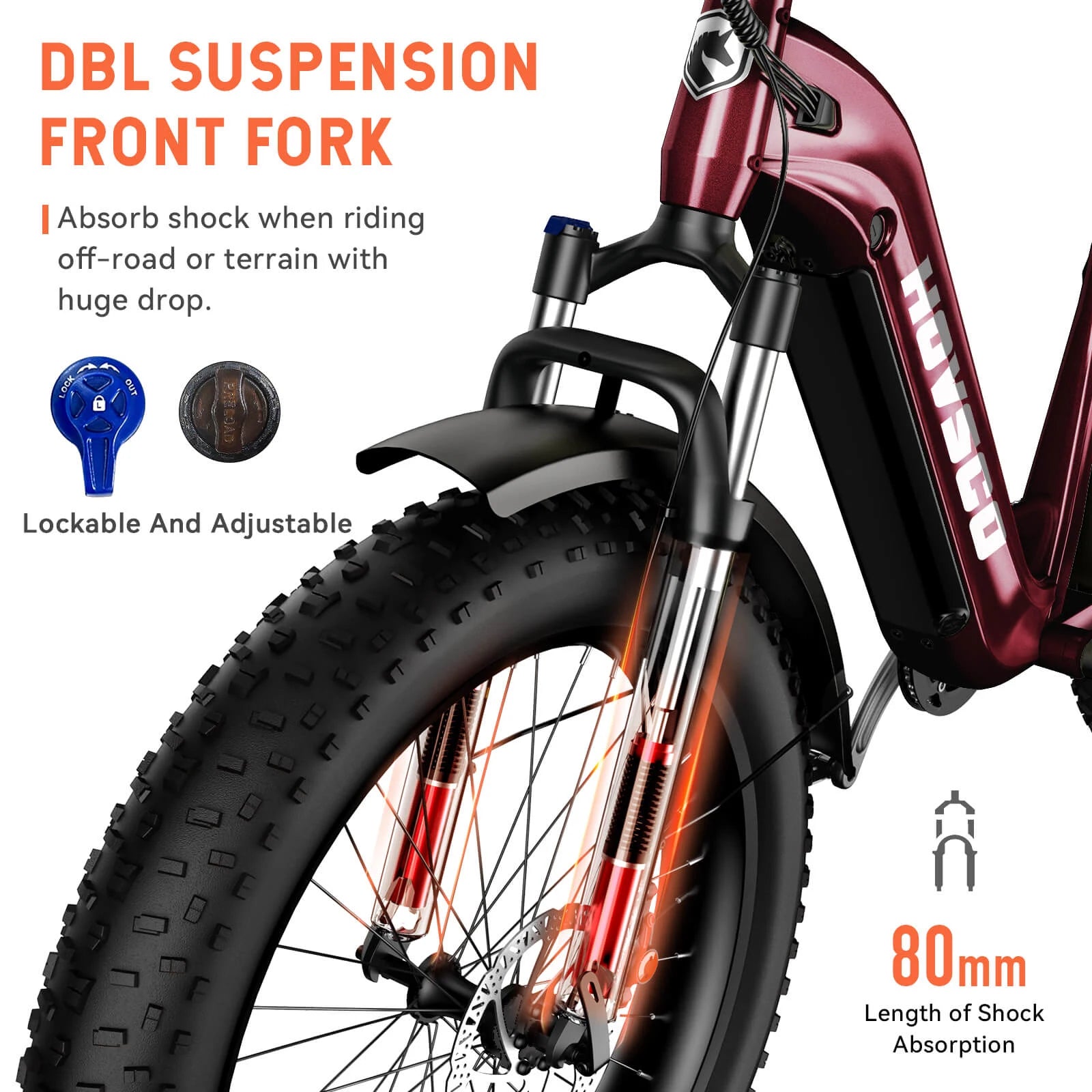 HOVSCO HovAlpha 26" Step-Thru Fat Tire Ebike