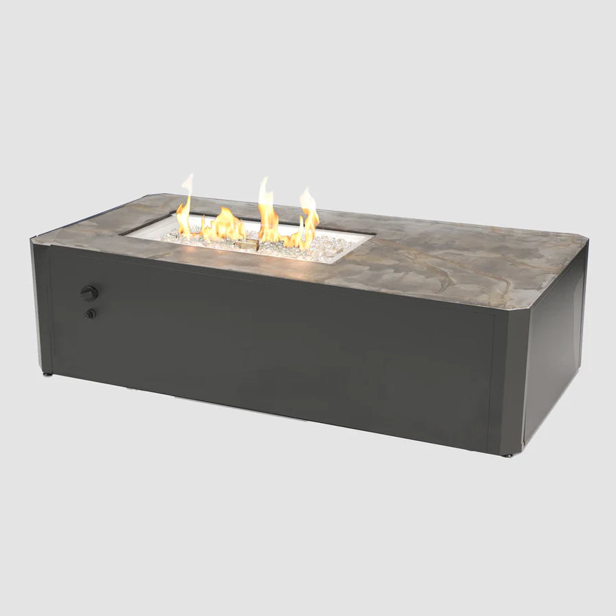 Outdoor Greatroom Kinney 55-Inch Rectangular Gas Fire Pit Table KN-1224
