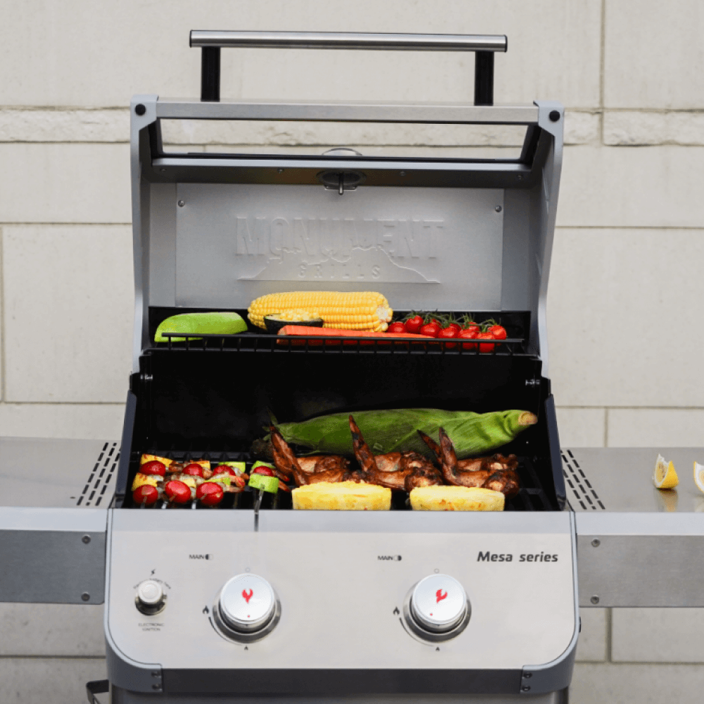 Monument Grills Mesa 200S Stainless Gas Grill 2 Burners Liquid Propane Gas