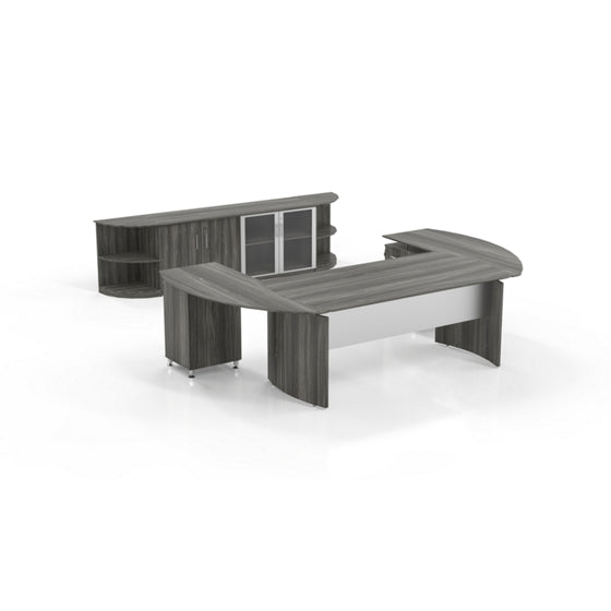 Safco Executive U-Desk with Wall Storage 14464