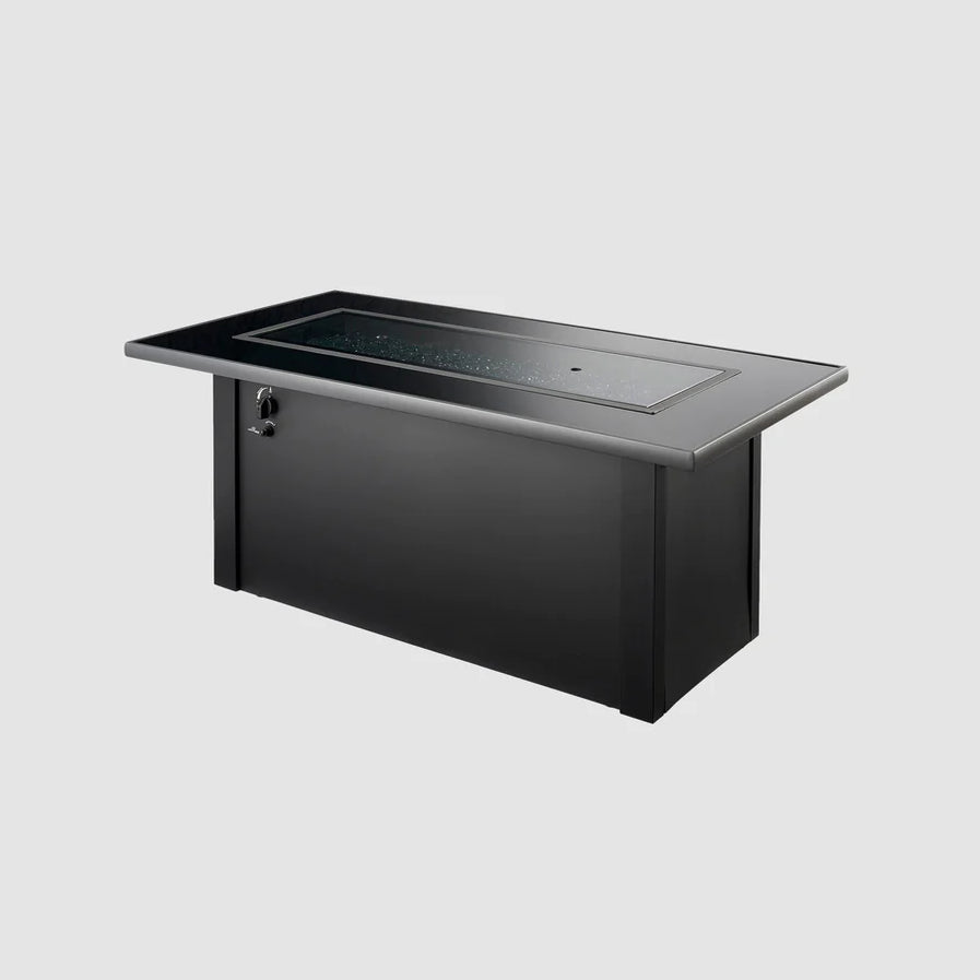 Outdoor Greatroom Monte Carlo Linear 59-Inch Gas Fire Pit Table MCR-1242-BLK-K