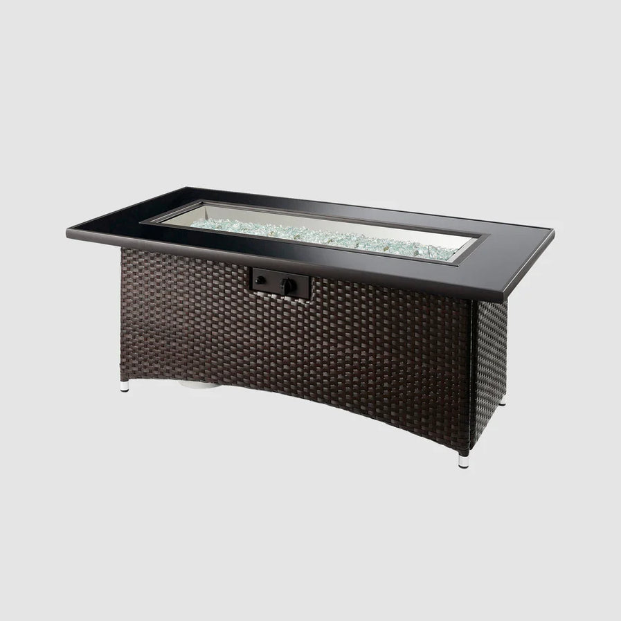 Outdoor Greatroom Montego Linear 59-Inch Gas Fire Pit Table MG-1242-BLSM-K