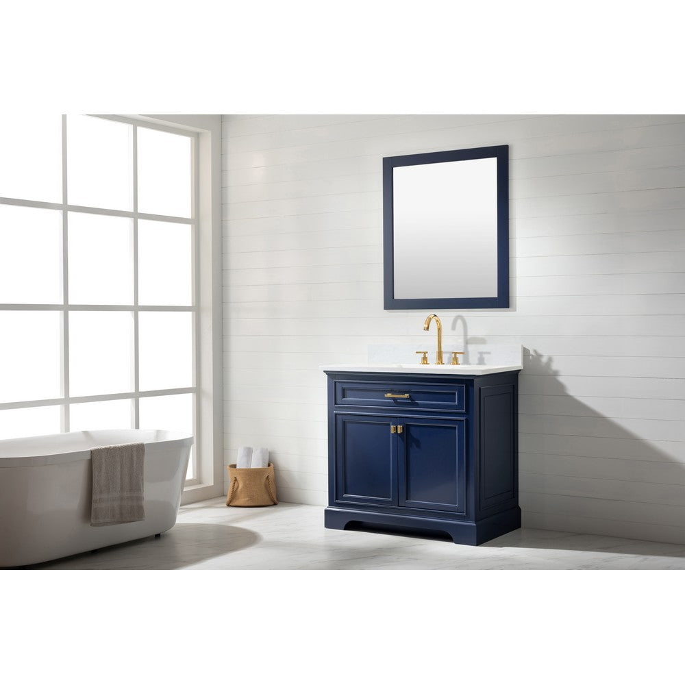 Design Element ML-36-BLU Milano 36 Inch Single Vanity