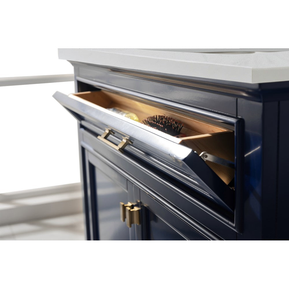 Design Element ML-36-BLU Milano 36 Inch Single Vanity