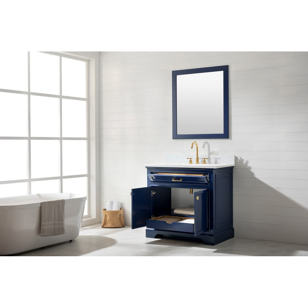 Design Element ML-36-BLU Milano 36 Inch Single Vanity