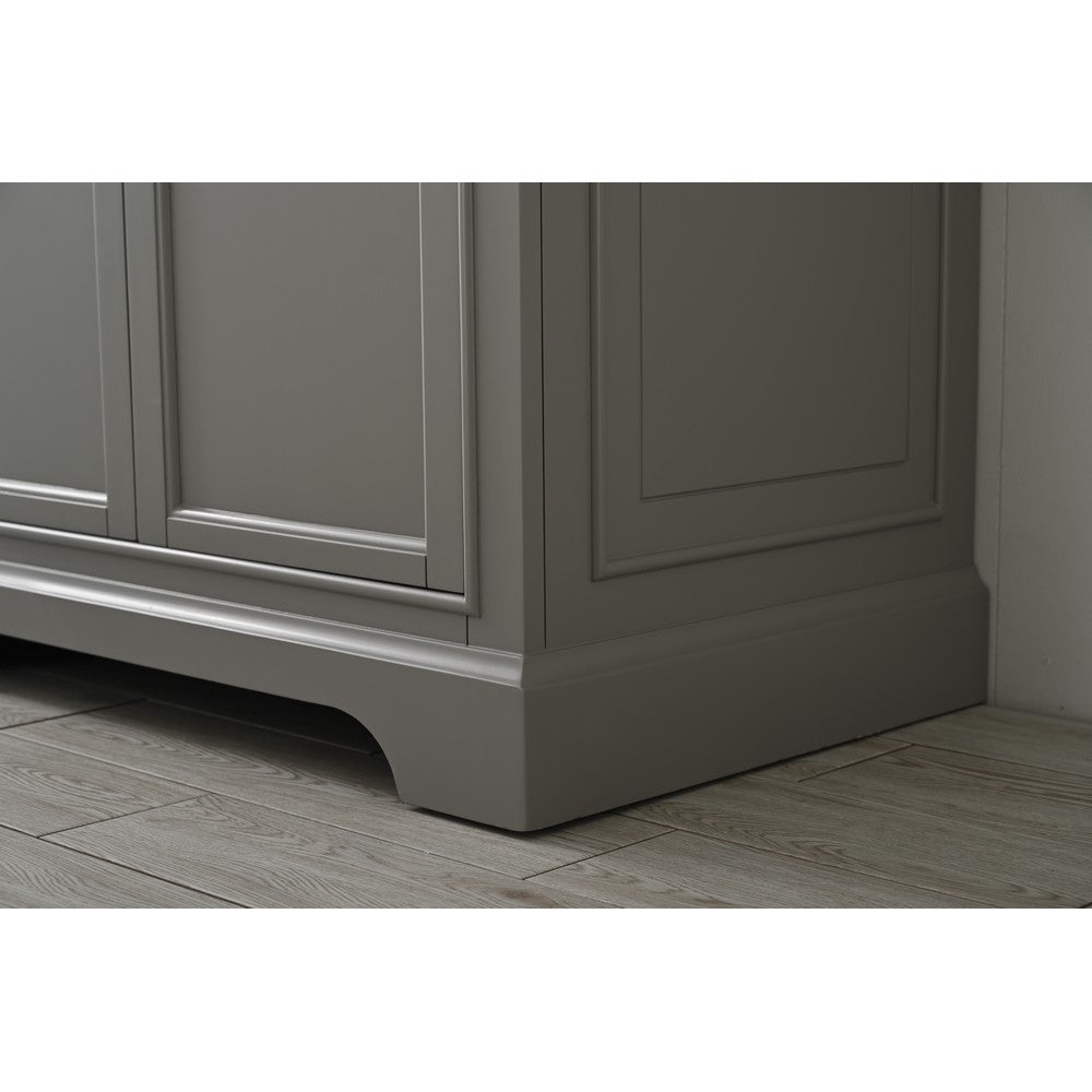 Design Element ML-36-GY Milano 36 Inch Bath Vanity in Gray with White Quartz Top