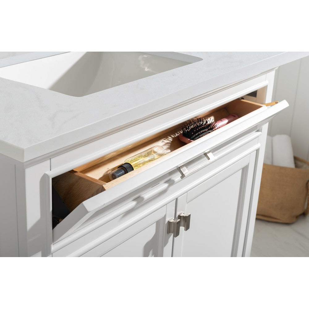 Design Element ML-36-WT Milano 36 Inch Single Vanity