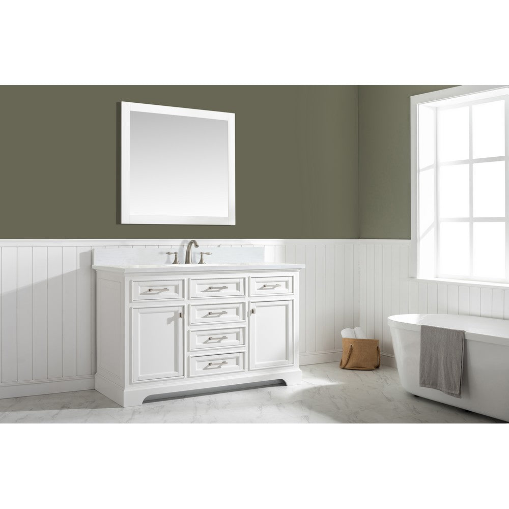 Design Element ML-54-WT Milano 54 Inch Single Vanity