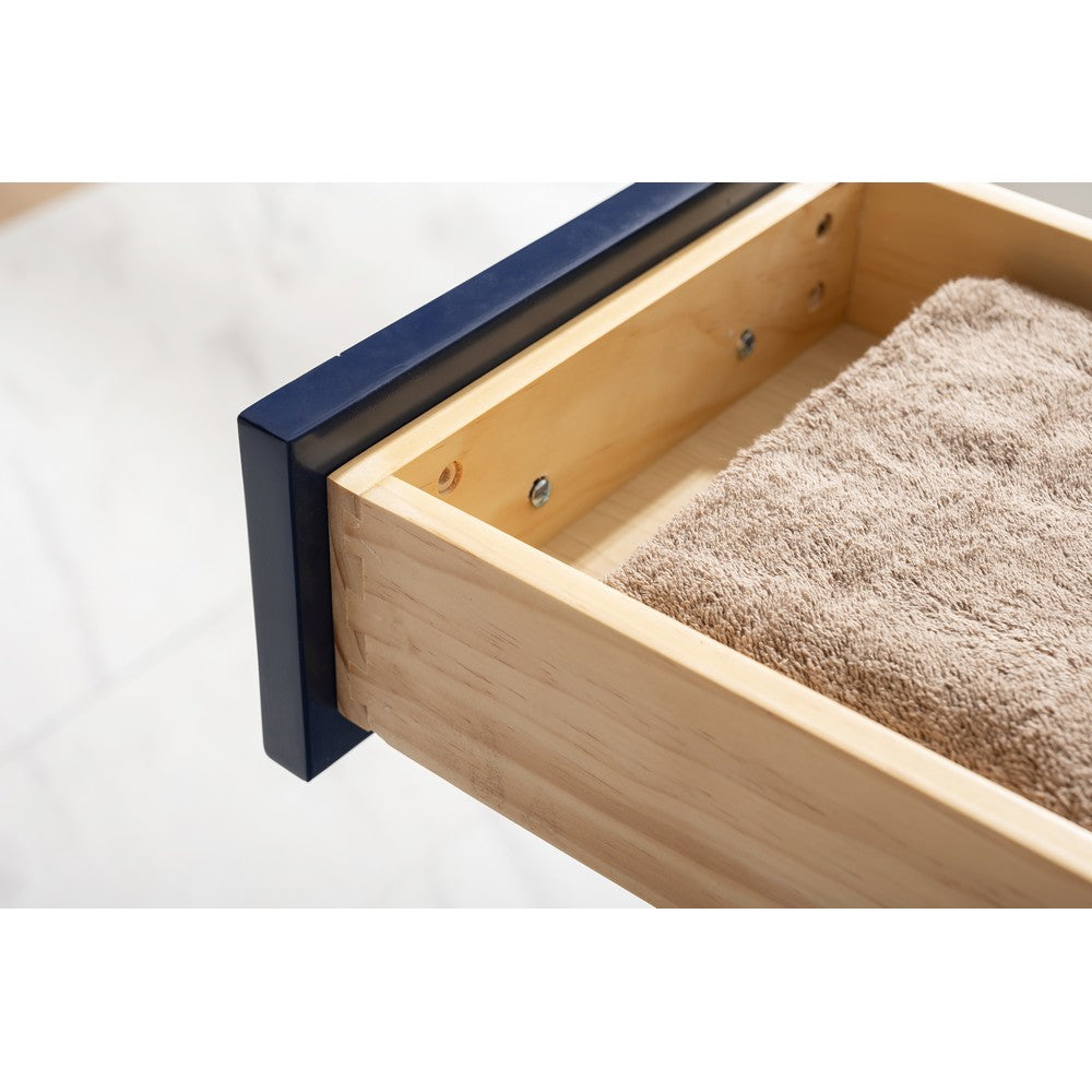 Design Element ML-96MC-BLU Milano 96 Inch Double Sink Bathroom Vanity Modular Set