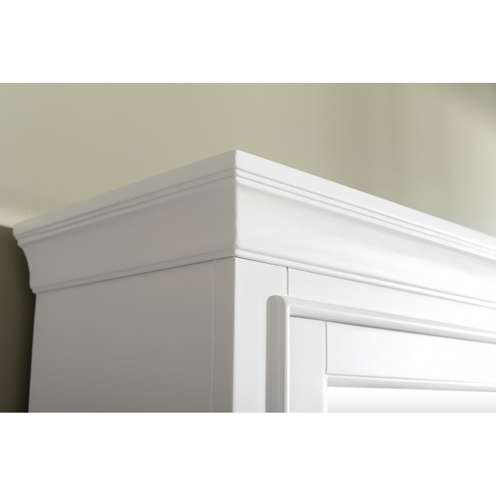 Design Element ML-96MC-WT Milano 96 Inch Double Sink Bathroom Vanity Modular Set