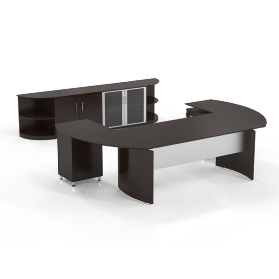 Safco Executive U-Desk with Wall Storage 14464