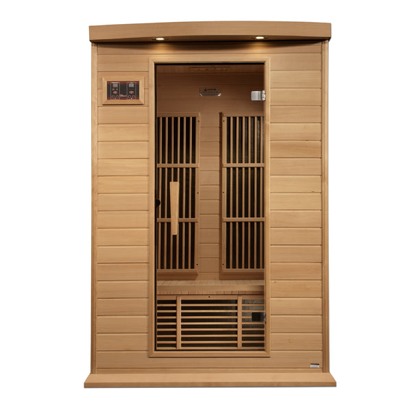 Golden Designs Maxxus 2 Person Near Zero EMF FAR Infrared Sauna - Canadian Hemlock MX-K206-01-ZF HEM
