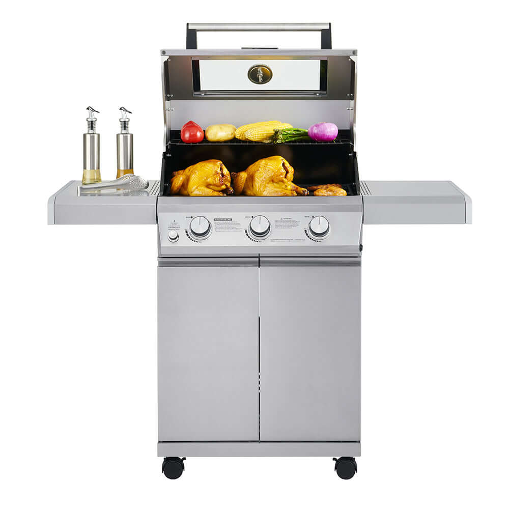 Monument Grills Mesa 300 Stainless Gas Grill 3 Burners Liquid Propane Gas