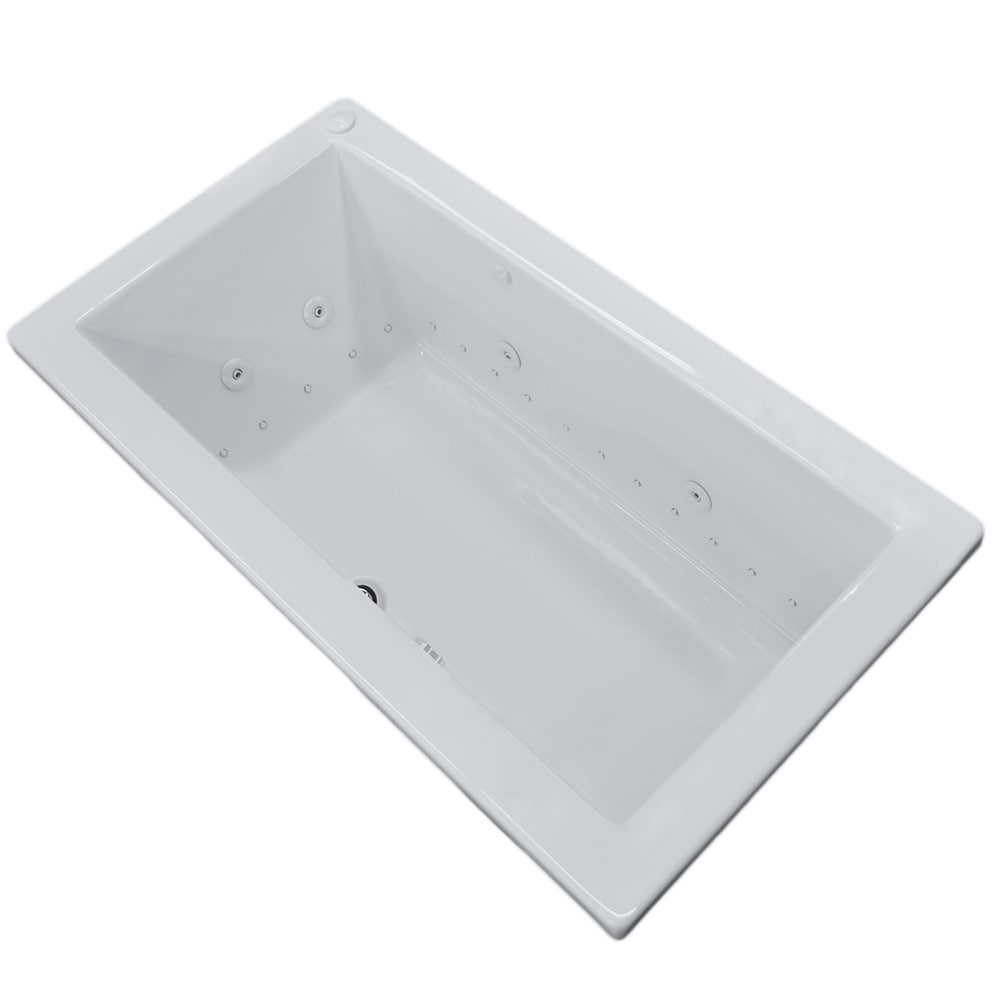 Atlantis Whirlpools Venetian 42 x 72 Rectangular Air & Whirlpool Jetted Drop-In Bathtub in White 4272VNDL