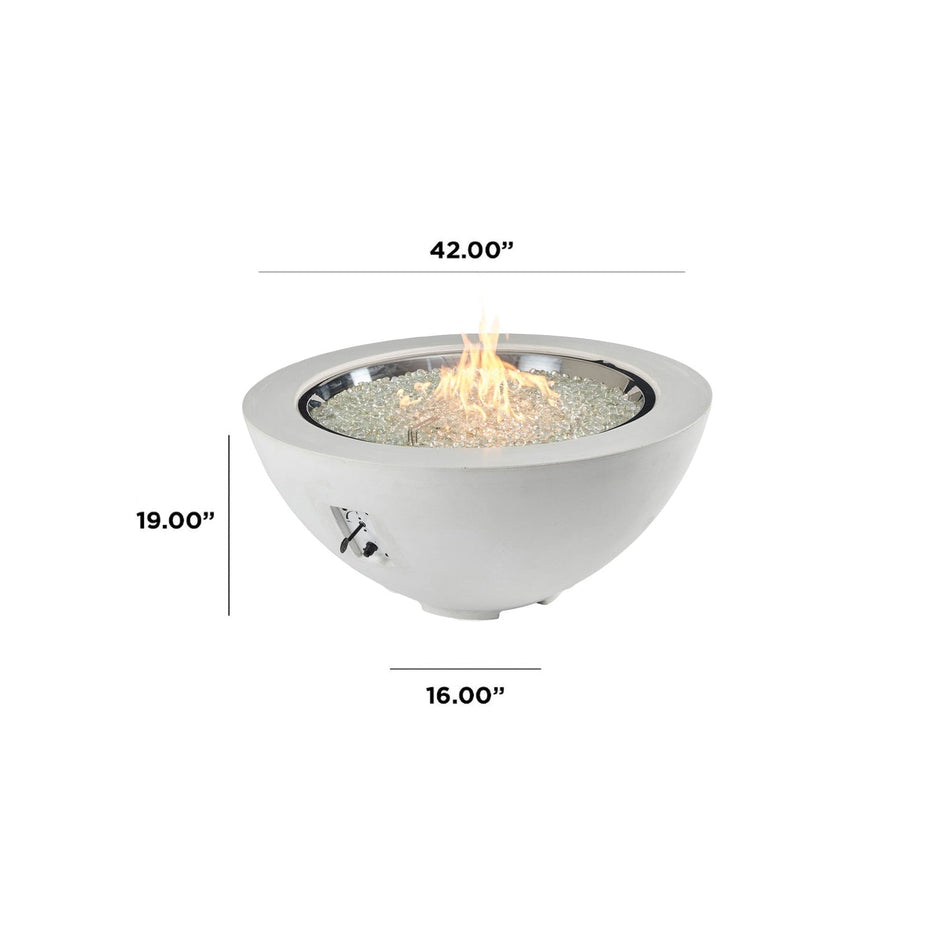 Outdoor Greatroom Cove Round 42-Inch Gas Fire Pit Bowl CV-30WT