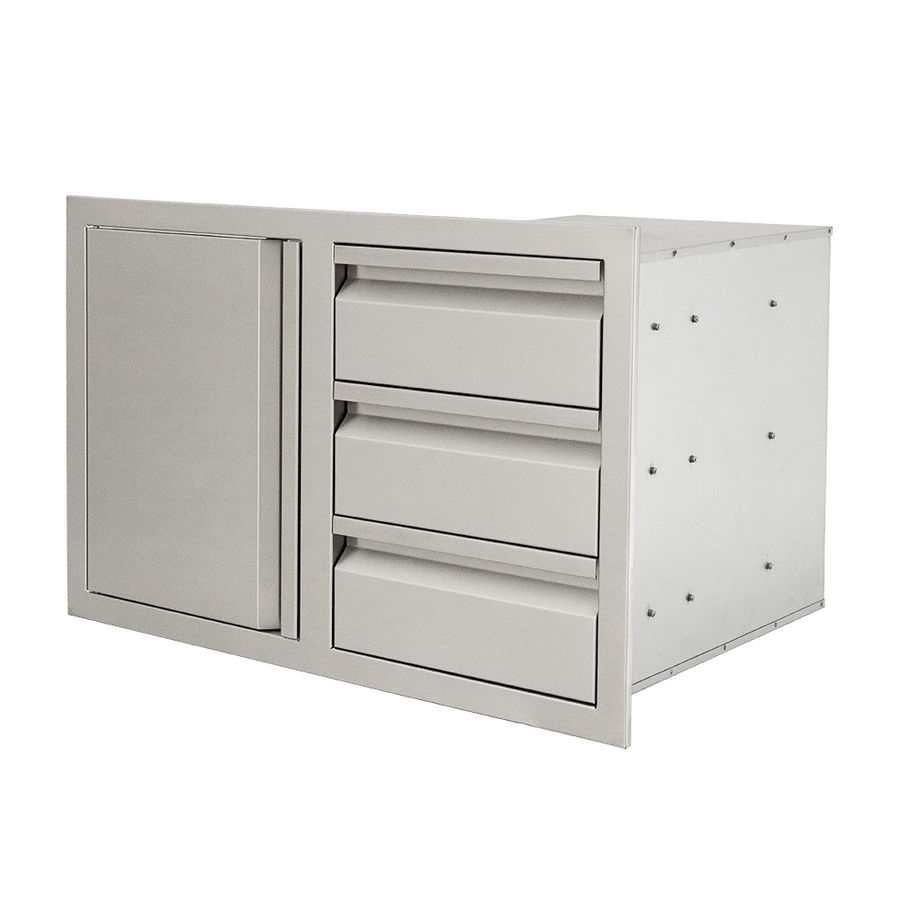 Renaissance Triple Drawers w/ Single Door - VDC2SC
