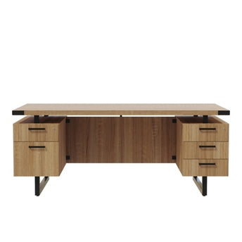 Safco Mirella Double Pedestal Desk - 72"W 224005