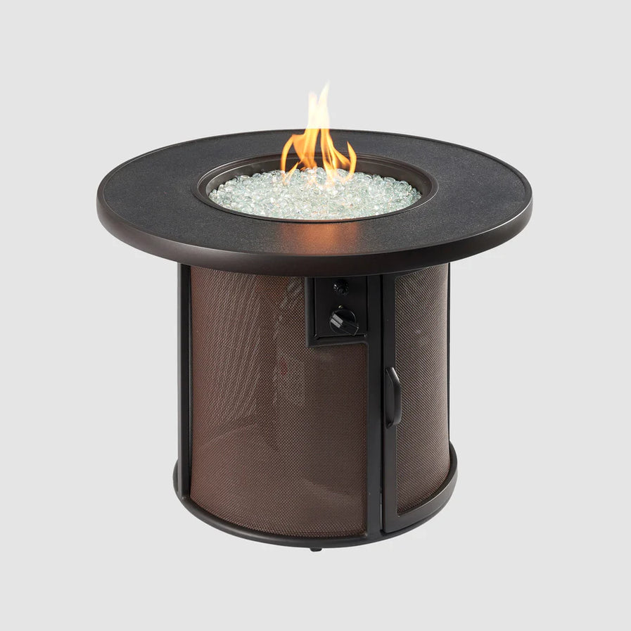 Outdoor Greatroom Stonefire 31-Inch Round Gas Fire Pit Table SF-32-K