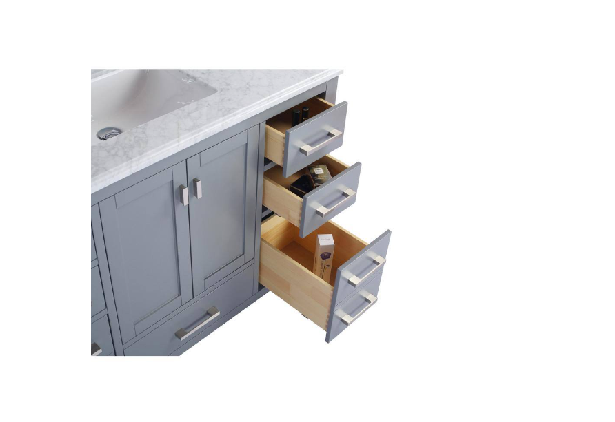 Laviva Wilson 47.1 in. W x 21.6 in. D x 33.2 in. H Bath Vanity Cabinet without Top in Grey