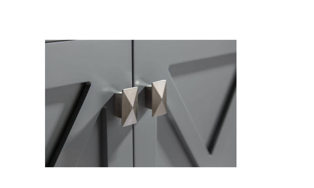 Laviva Wimbledon 36 in. W x 22 in. D x 34.5 in. H Bathroom Vanity in Grey with White Carrara Marble Top