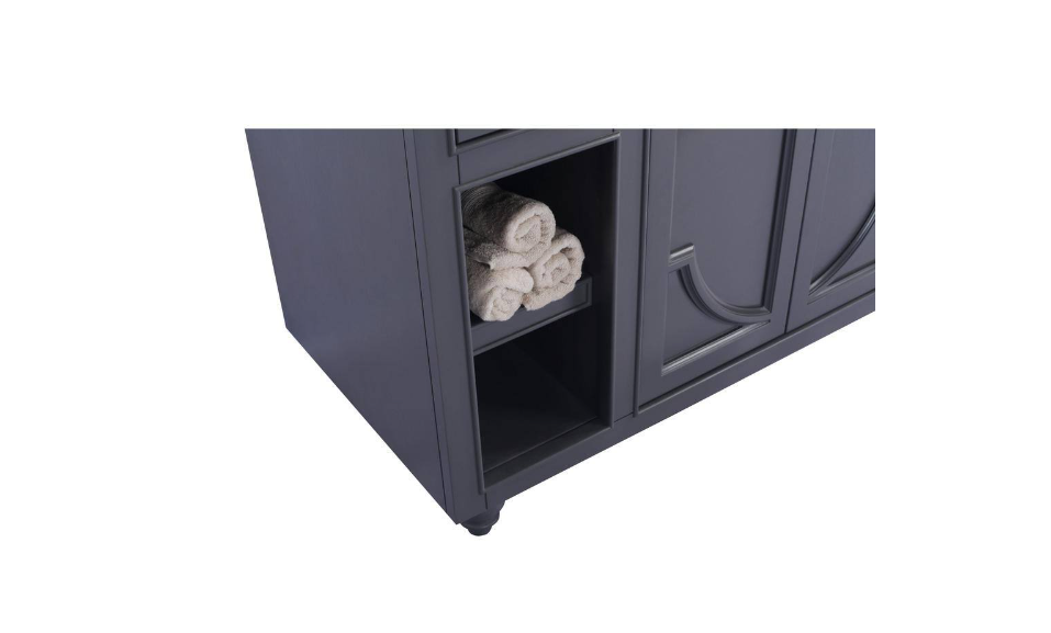 Laviva Odyssey 47 in. W x 21.6 in. D x 33.3 in. H Bath Vanity Cabinet without Top in Maple Grey