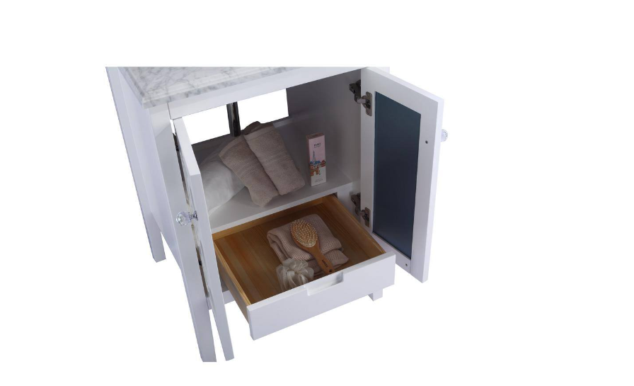 Laviva Mediterraneo 23.4 in. W x 21.7 in. D x 33.2 in. H Bath Vanity Cabinet without Top in White