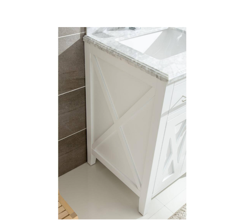 Laviva Wimbledon 23.25 in. W x 21.63 in. D x 33.88 in. H Bath Vanity Cabinet without Top in White
