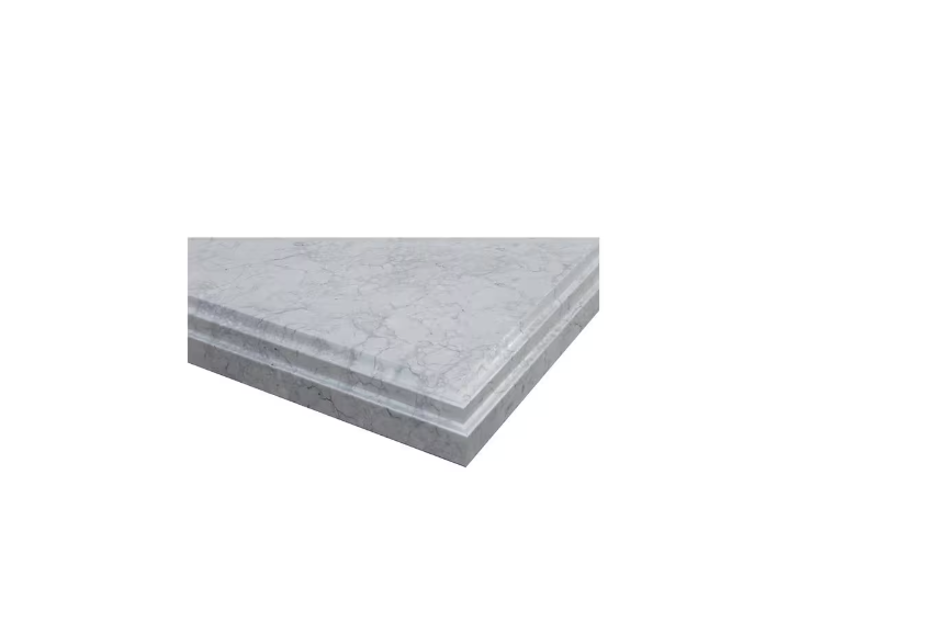 Laviva 42 in. W x 22 in. D Carrara Marble Vanity Top in White with White Rectangular Single Sink