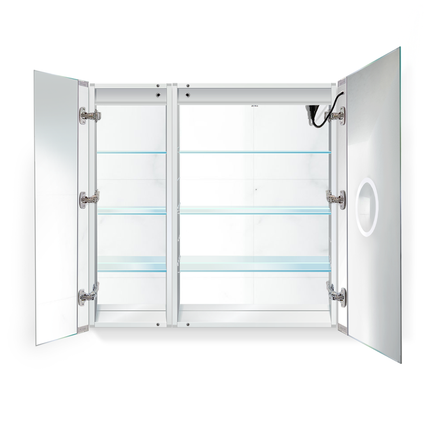 Krugg Svange 3636R 36″ X 36″ LED Bi-View Medicine Cabinet w/Dimmer & Defogger