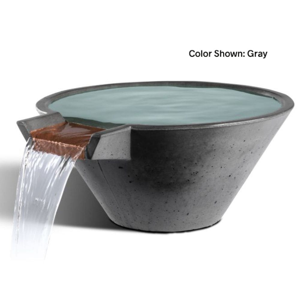 Slick Rock Concrete 34" Cascade Conical Water Bowl