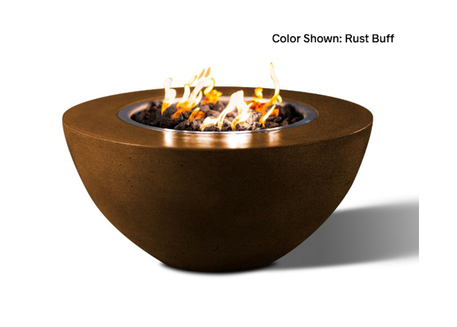 Slick Rock Concrete Oasis 34" Round Fire Bowl + Free Cover