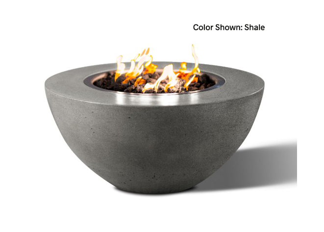 Slick Rock Concrete Oasis 34" Round Fire Bowl + Free Cover