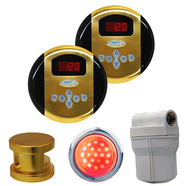 SteamSpa Royal Control Kit in Polished Gold RYPKGO
