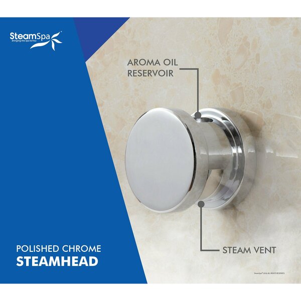 SteamSpa 2 x 9kW QuickStart Steam Bath Generator with Dual Aroma Pump in Polished Chrome BKT1800CH-ADP