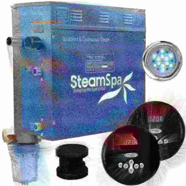 SteamSpa Royal 6 KW QuickStart Acu-Steam Bath Generator in Matte Black RY600MK