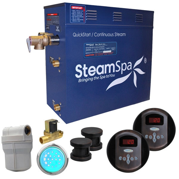 SteamSpa Royal 12 KW Bath Generator with Auto Drain-Oil Rubbed Bronze RY1200OB-A