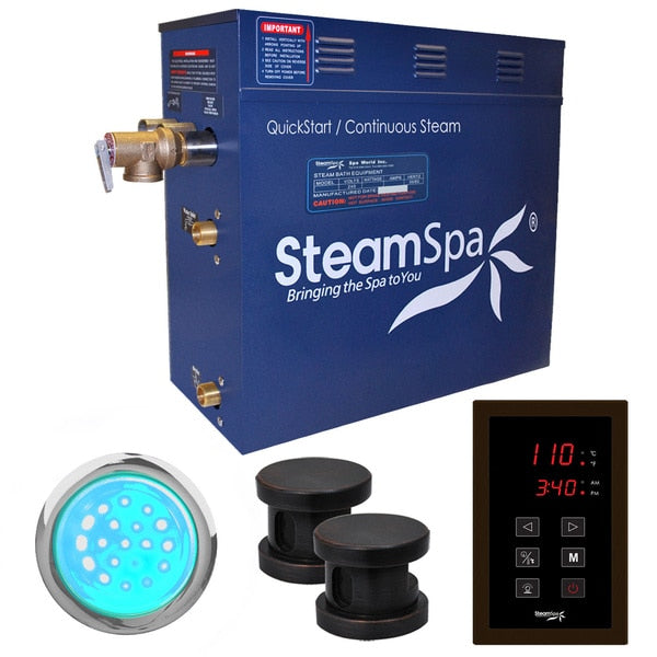 SteamSpa Indulgence 12 KW Bath Generator in Oil Rubbed Bronze INT1200OB