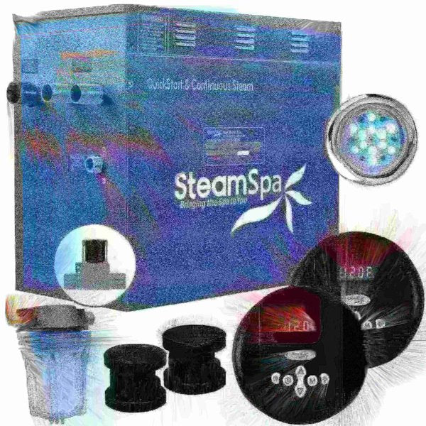 SteamSpa Royal 12 KW Bath Generator with Auto Drain in Matte Black RY1200MK-A