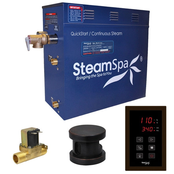SteamSpa Oasis 4.5 KW Bath Generator with Auto Drain-Oil Rubbed Bronze OAT450OB-A