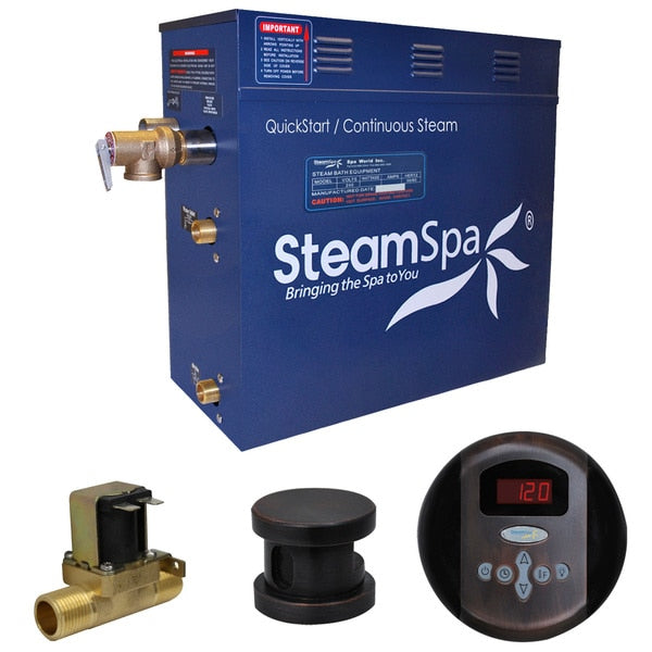 SteamSpa Oasis 9 KW Bath Generator with Auto Drain - Oil Rubbed Bronze OA900OB-A
